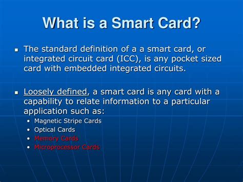 the definition of smart card|what constitutes a smart card.